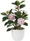 Mini Artificial Camellia Small Potted Plant with Vase – Faux Flower Desk & Home Office Tabletop Decor for Indoor Styling